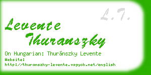 levente thuranszky business card